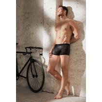 BOXER VOILE+WETLOOK LANIÈRES