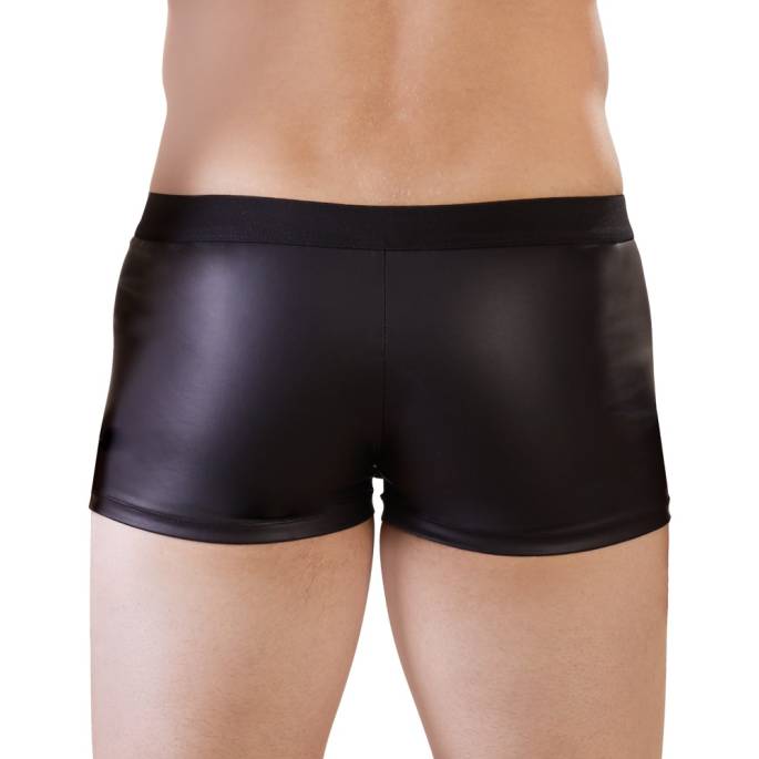 BOXER VOILE+WETLOOK LANIÈRES