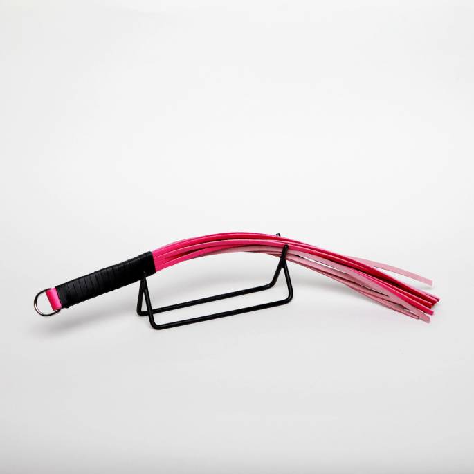 MARTINET 16 LANIERES CUIR ROSE 45CM