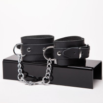 CHEVILLERES CUIR NOIR FIN BASIC