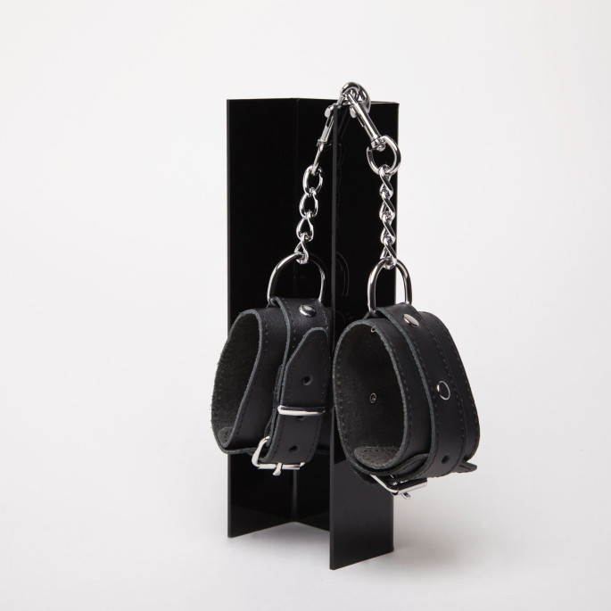 CHEVILLERES CUIR NOIR FIN BASIC