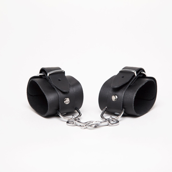 CHEVILLERES CUIR NOIR FIN BASIC