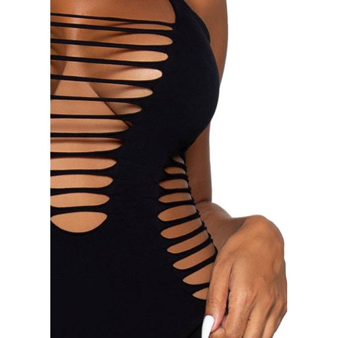 NAHTLOS GESCHNÜRTER BODYSTRING SCHWARZ