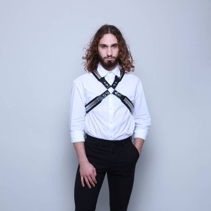 HERRENGESCHIRR MIT NIETEN PREMIUM LEATHER