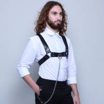 BRUSTGESCHIRR FÜR MÄNNER + KETTENLEINE