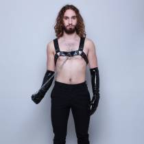 BRUSTGESCHIRR FÜR MÄNNER + KETTENLEINE