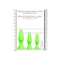 SET 3 PLUGS "GLOW IN THE DARK"