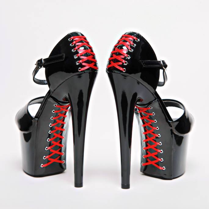 ESCARPINS OUVERTS PLATEFORME CORSET