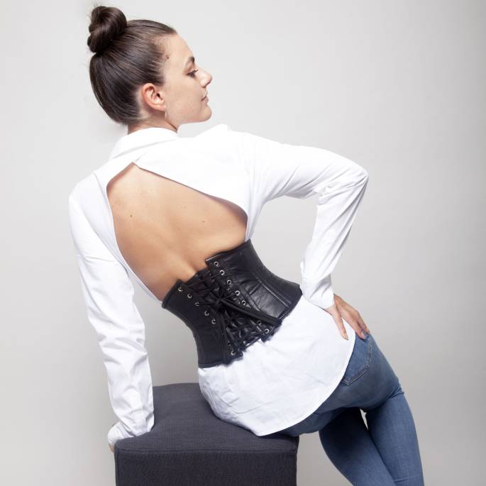 TAILLENZWINGE KURZ LEDER