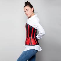 Lederkorsett Schwarz und Rot