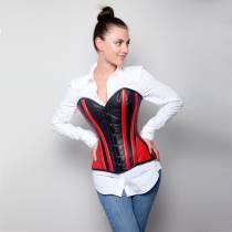 Lederkorsett Schwarz und Rot