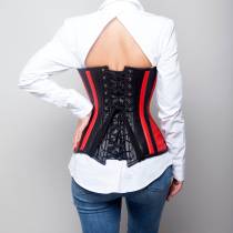 Lederkorsett Schwarz und Rot