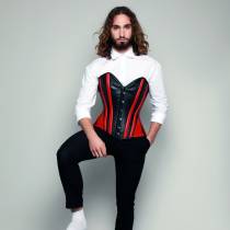 Lederkorsett Schwarz und Rot