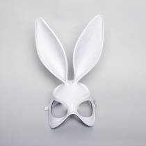 MASKE KANINCHEN LEDER SCHWARZ ODER WEISS GEFORMT