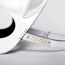 MASQUE CATWOMAN CUIR BLANC MOULÉ
