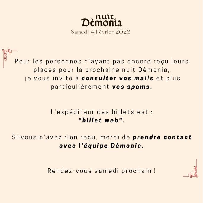 Early Bird - Nuit Dèmonia