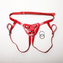 HARNAIS POUR GODE CUIR ROUGE