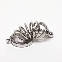 CHASTITY CAGE 4 RINGS + URETHRAL ROD
