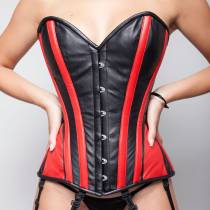 Lederkorsett Schwarz und Rot