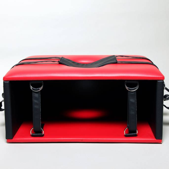 CHAISE FACESITTING ROUGE/NOIR