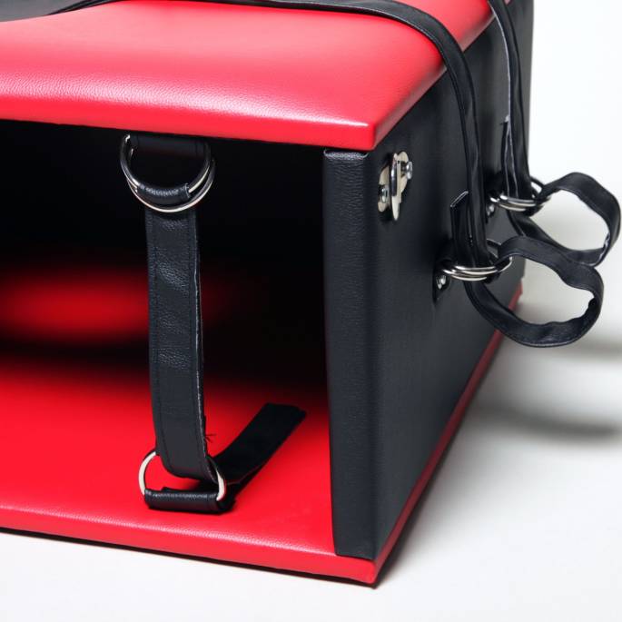 CHAISE FACESITTING ROUGE/NOIR