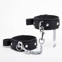 HANDSCHELLEN LEDER SCHWARZ FEIN BASIC