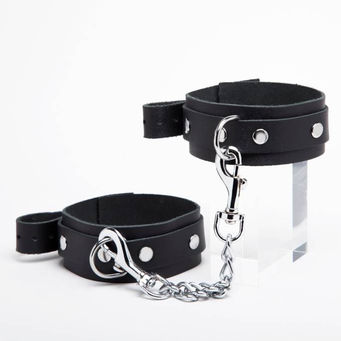 HANDSCHELLEN LEDER SCHWARZ FEIN BASIC