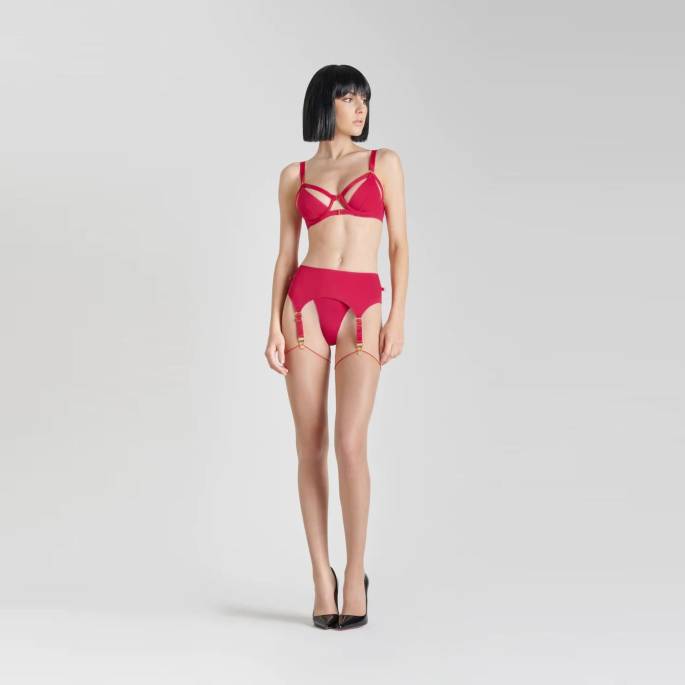 STRÜMPFE COUTURE VOILE 20D - HAUT/ROT