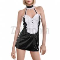 VINYL BACKLESS DRESS