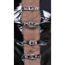 VINYL-/NETZ-T-SHIRT + SCHNALLEN