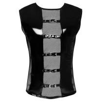 VINYL-/NETZ-T-SHIRT + SCHNALLEN