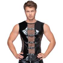 VINYL-/NETZ-T-SHIRT + SCHNALLEN