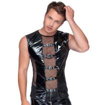 VINYL-/NETZ-T-SHIRT + SCHNALLEN