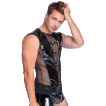 VINYL-/NETZ-T-SHIRT + SCHNALLEN