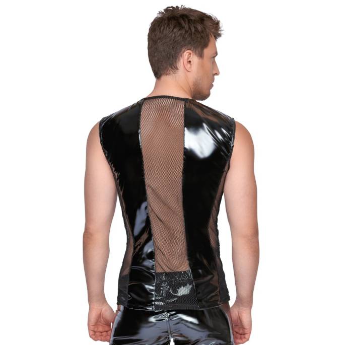 VINYL-/NETZ-T-SHIRT + SCHNALLEN