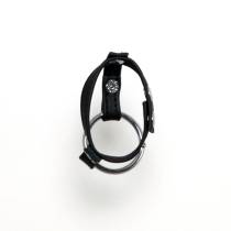 COCKRING AUS LEDER + METALLRING