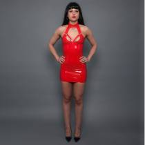 MARIA ROTES VINYLKLEID