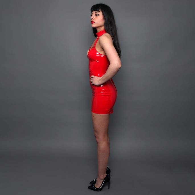 MARIA ROTES VINYLKLEID