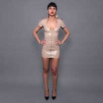 AKA NUDEFARBENES VINYLKLEID