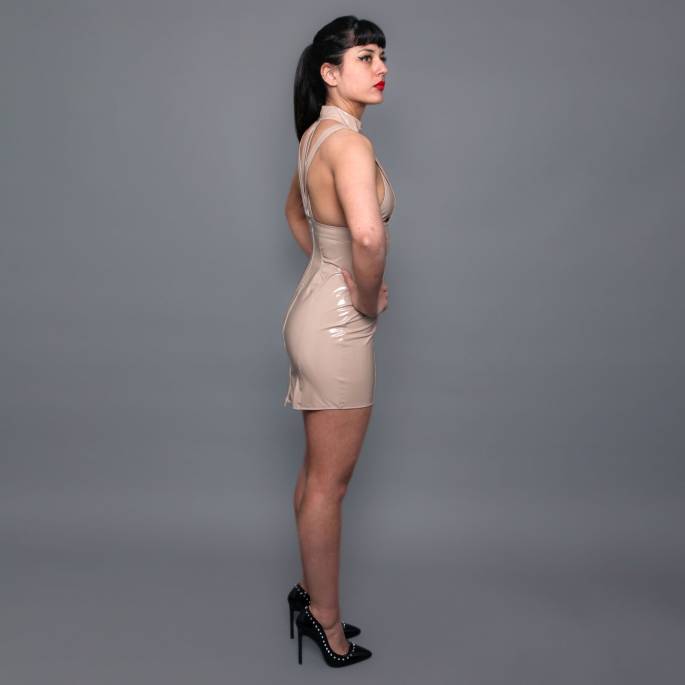 ORIA NUDEFARBENES VINYLKLEID