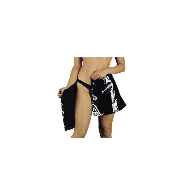 JUPE VINYLE PORTE FEUILLE COURTE