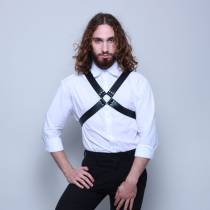 KREUZGURTE LEDER SCHWARZ