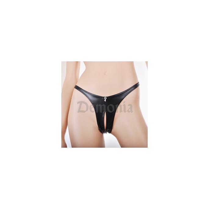 STRING FENDU ANNABELLE EN LYCRA LAQUE