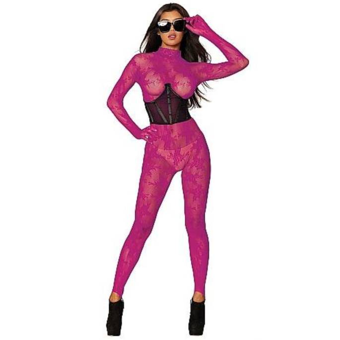 COMBI DENTELLE ROSE + MAINS