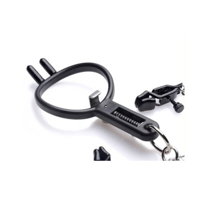 BÂILLON ET PINCES TÉTONS DEGRADED MOUTH