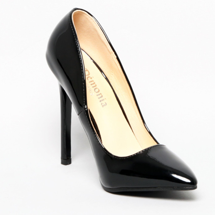 ESCARPINS VINYLE NOIR OU ROUGE