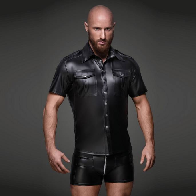 WETLOOKHEMD FRONTTASCHEN