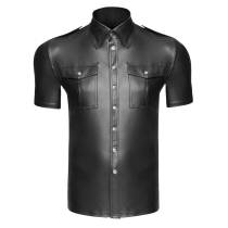 WETLOOKHEMD FRONTTASCHEN