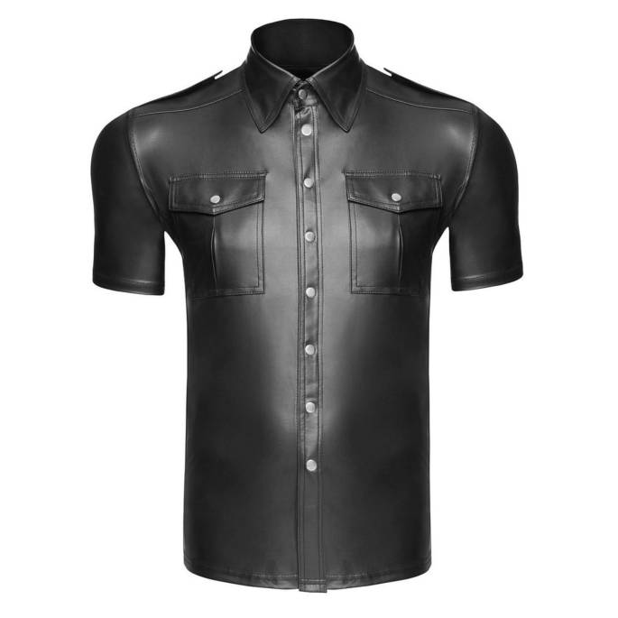 WETLOOKHEMD FRONTTASCHEN