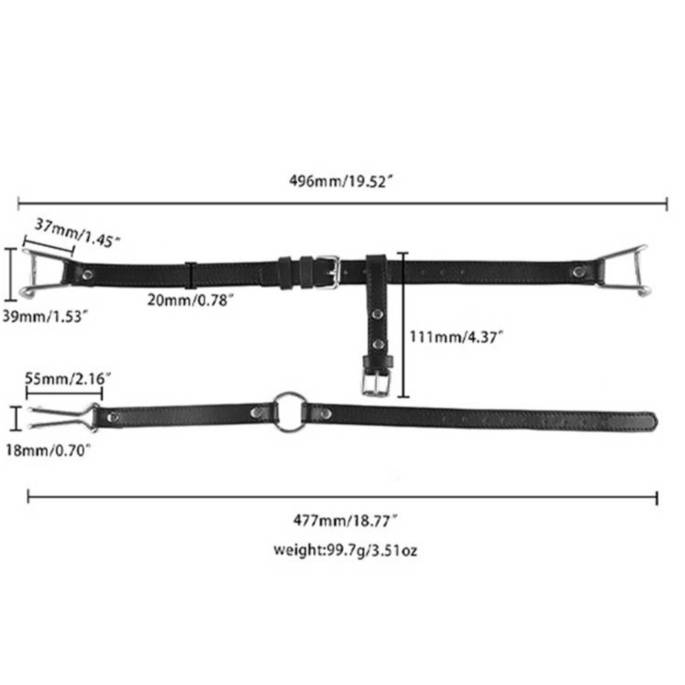 BÂILLON SM HOOK BOUCHE+NEZ